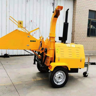 دستگاه خردکن چوب با سرعت بالا 0.8 تن / H Pto خردکن 44×38 سانتی متر