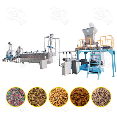 قیمت پایین شناور ماهی خوراک حیوانات خانگی مواد غذایی تغذیه مرطوب دو پیچ Extruder پفینگ ماشین