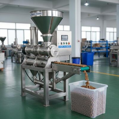 دستگاه گلوله های تغذیه ماهی از فولاد ضد زنگ با ظرفیت 100-2000 کیلوگرم در ساعت و تغذیه خودکار برای extruder غذای حیوانات خانگی