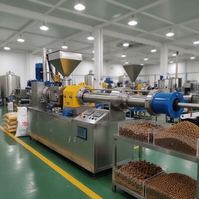 حالت جدید اتوماتیک دو پیچ غوطه ور کردن مواد غذایی ماهی Extruder مواد غذایی حیوانات خانگی گلوله ساخت ماشین گربه سگ مواد غذایی Extruder ماشین قیمت