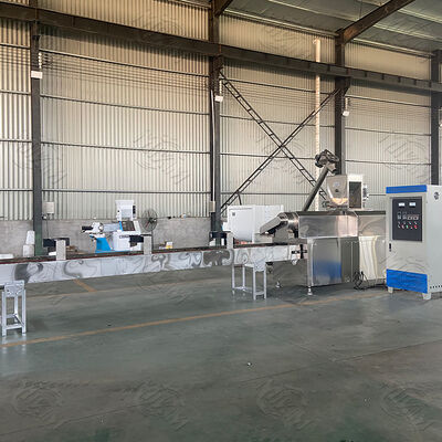 اکستروژر دو پیچ با ظرفیت 100-1000 کیلوگرم در ساعت برای خط تولید مواد غذایی حیوانات خانگی در فولاد ضد زنگ و سیستم کنترل کاملا خودکار