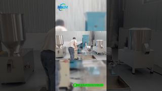 اجرای آزمایشی کارخانه اکسترودر غذای حیوانات خانگی | تولید غذای سگ مثلثی#petfoodextruder#dogfoodextruder